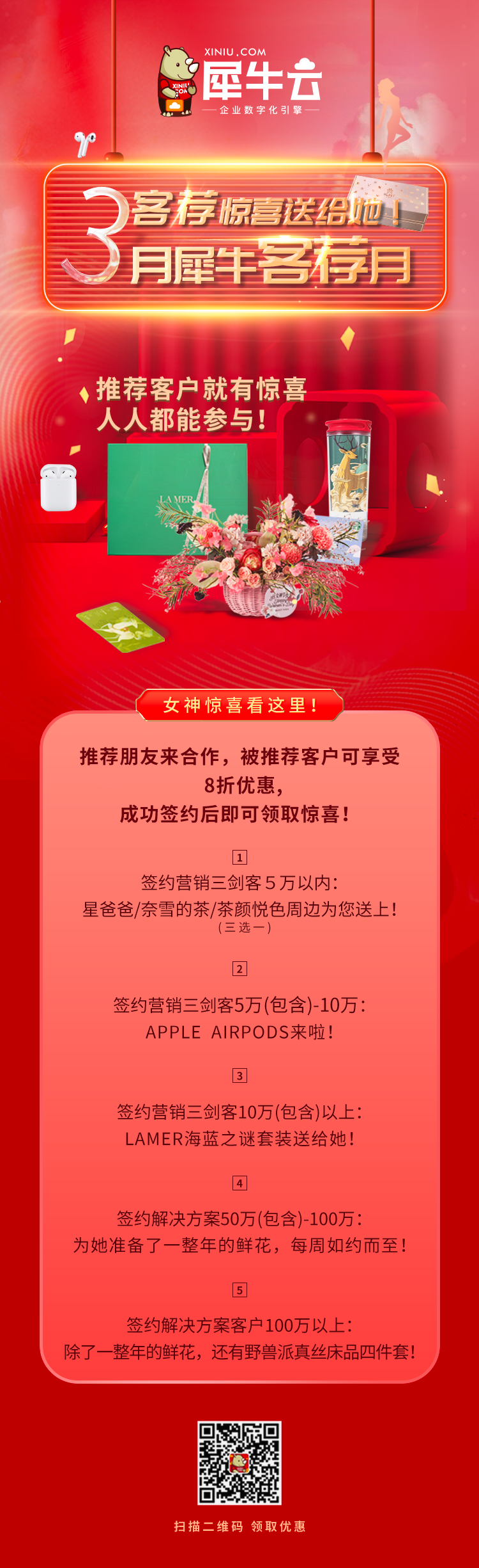 3月犀牛客荐月,客荐惊喜送给她! 3月犀牛客荐月,客荐惊喜送给她!
