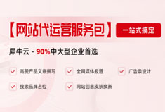 犀牛云网站代运营服务包，助力企业品牌营销，抢占用户心智！